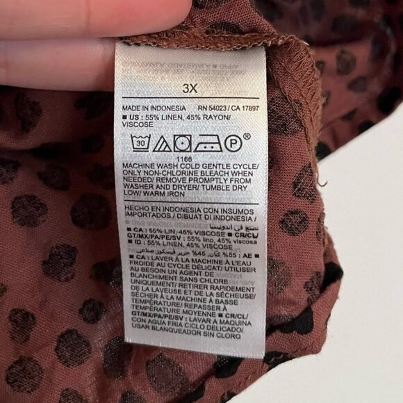 Old Navy Size 3x Brown Polka Dot Tank Top - Picture 5 of 5